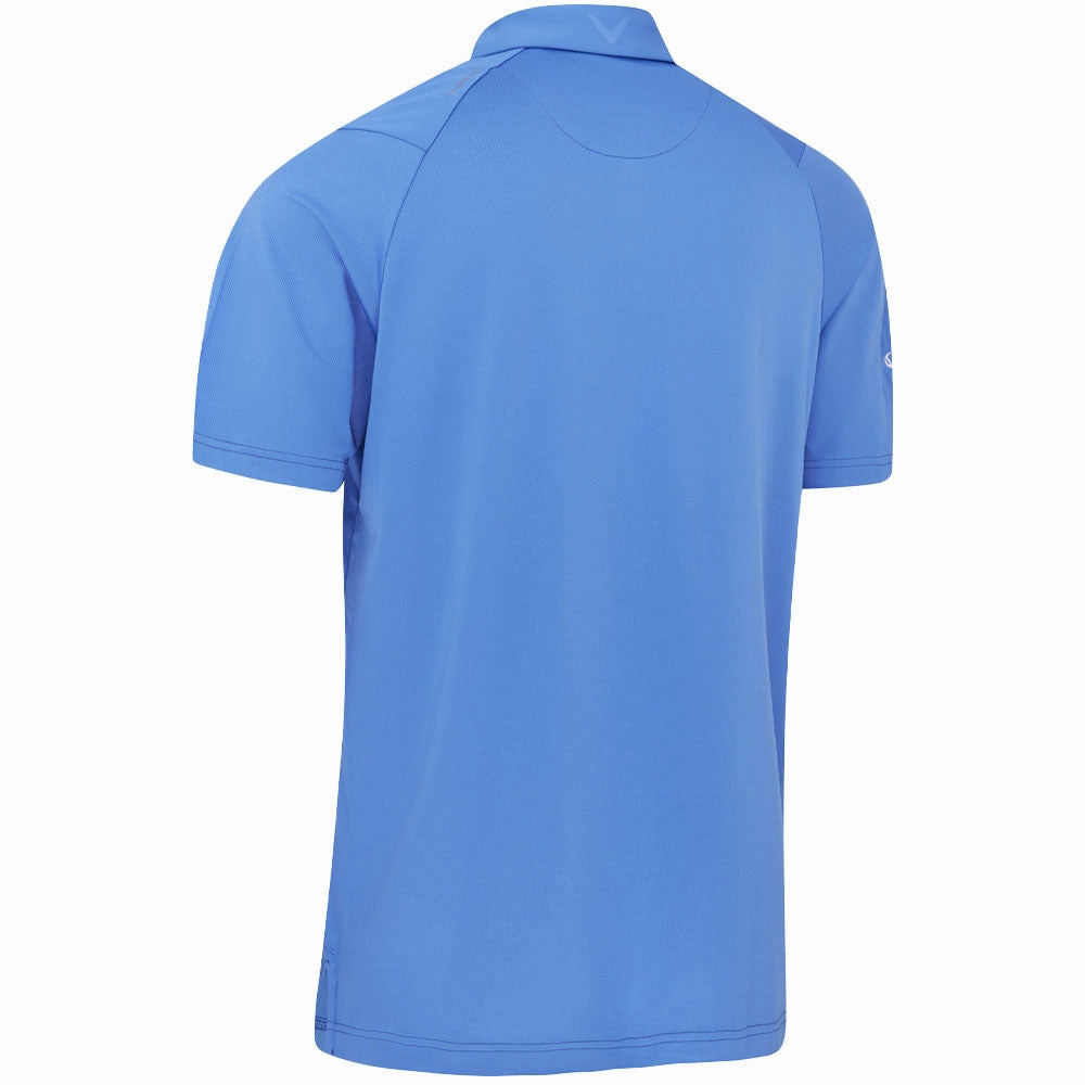 Callaway Swing Tech Solid Print Polo Shirt - Amparo Blue Simple yet stylish Simple Comfort