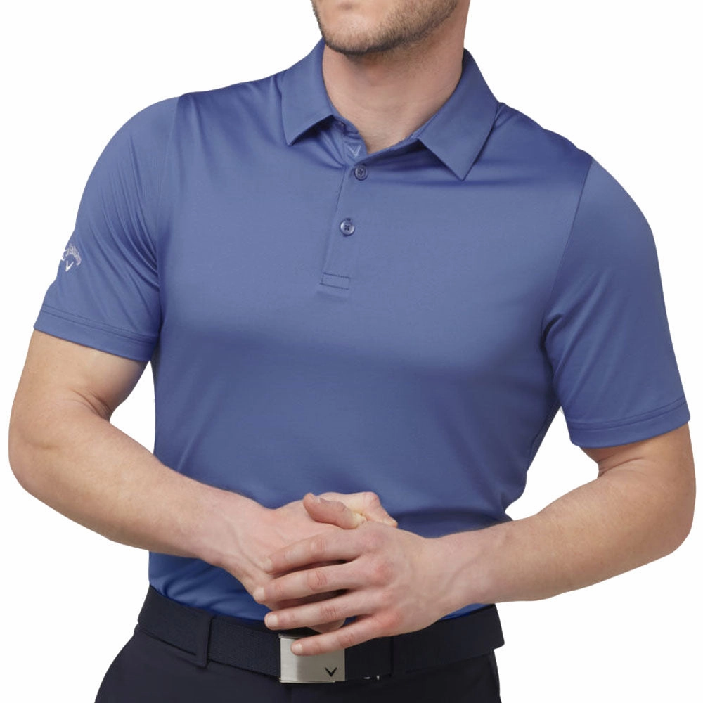 All-Purpose Wear Geometric precision Callaway Swing Tech Solid Print Polo Shirt - Amparo Blue