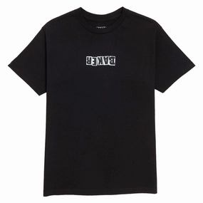 Street Smart Baker Upside Down T-Shirt - Black