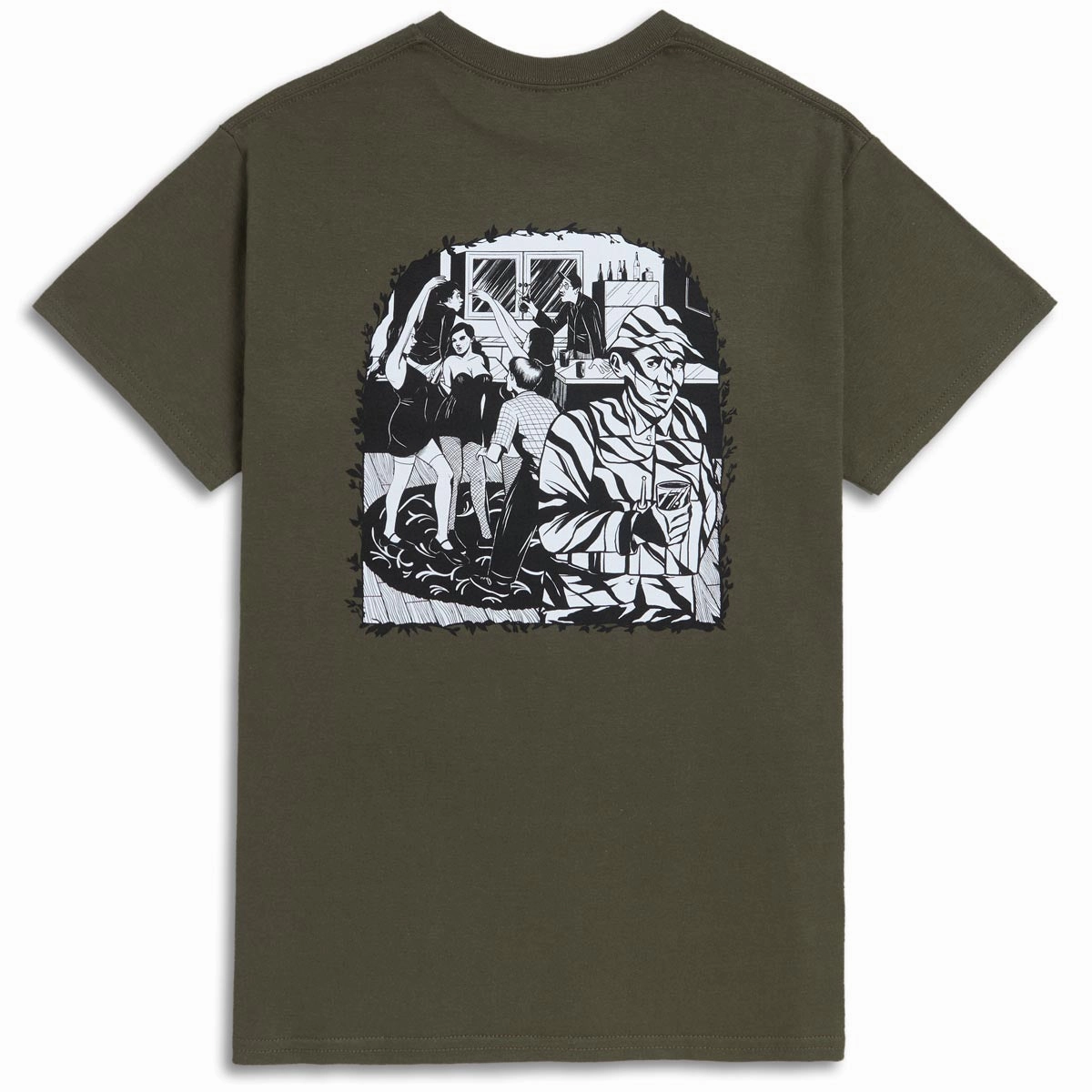 Heather Jersey Material Classic timelessness CCS Social Camouflage Party T-Shirt - Olive