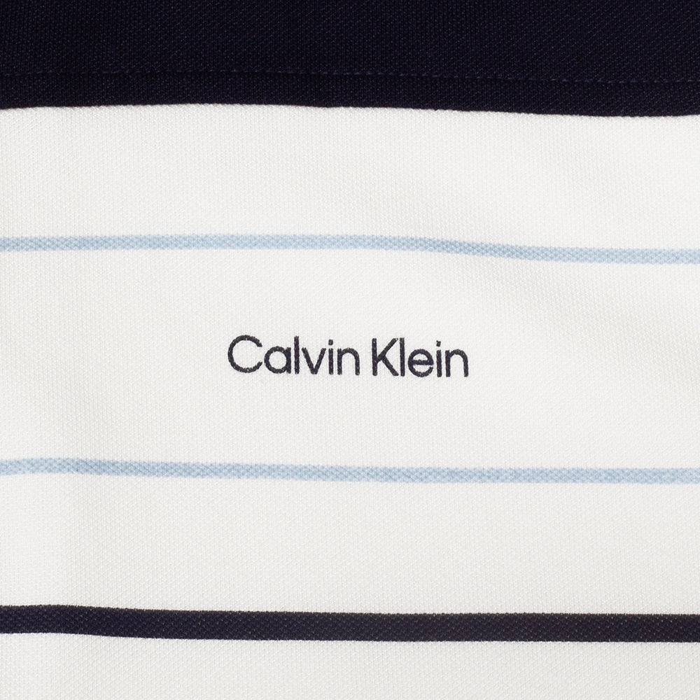 Seam Free Back FlexibleCollarOptions Calvin Klein Eagle Polo Shirt - White