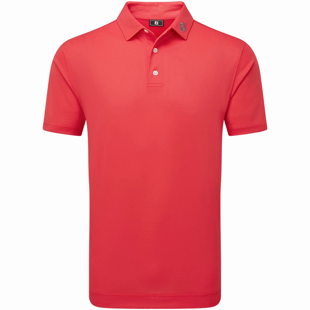 FootJoy Stretch Pique Solid Polo Shirt - Hibiscus Bold Comfort Cozy Feeling
