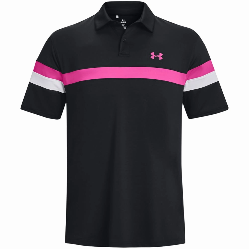 Simple Chic Under Armour T2G Colour Block Polo Shirt - Black