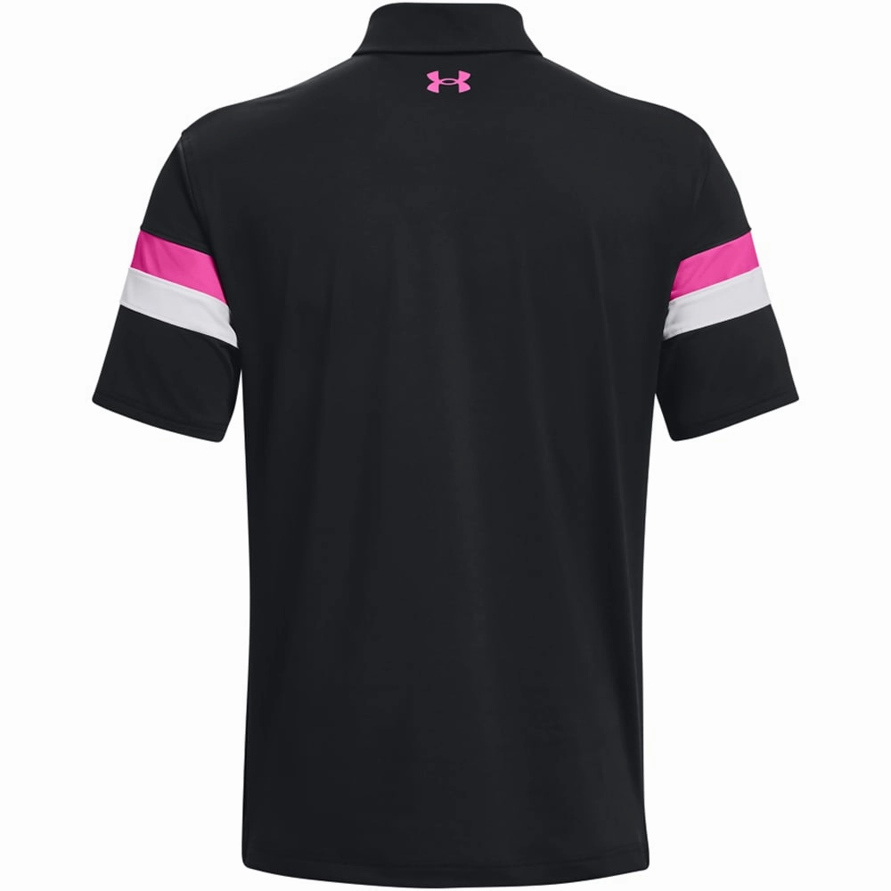 Micro Perforation Minimal Comfort Style Under Armour T2G Colour Block Polo Shirt - Black