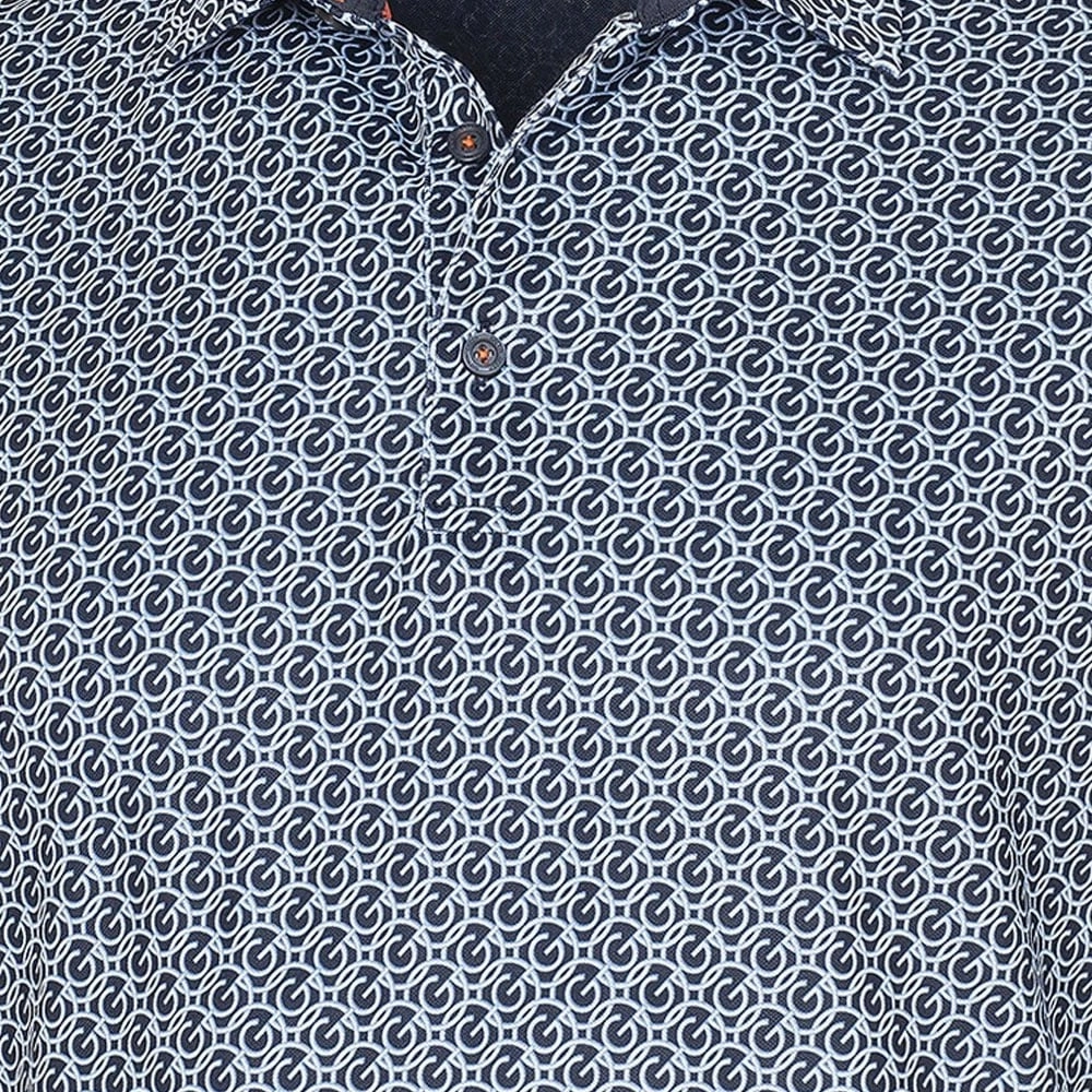 Galvin Green Mauro V8  Polo Shirt - Navy/White Perfect Comfort Wear Breathable Fit