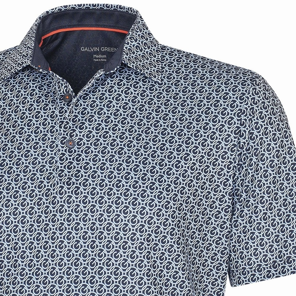 Galvin Green Mauro V8  Polo Shirt - Navy/White Classic timelessness