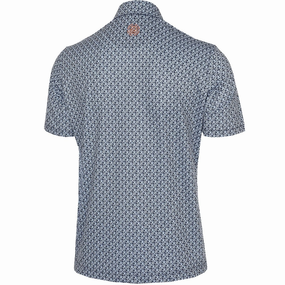 Galvin Green Mauro V8  Polo Shirt - Navy/White Cotton Blend