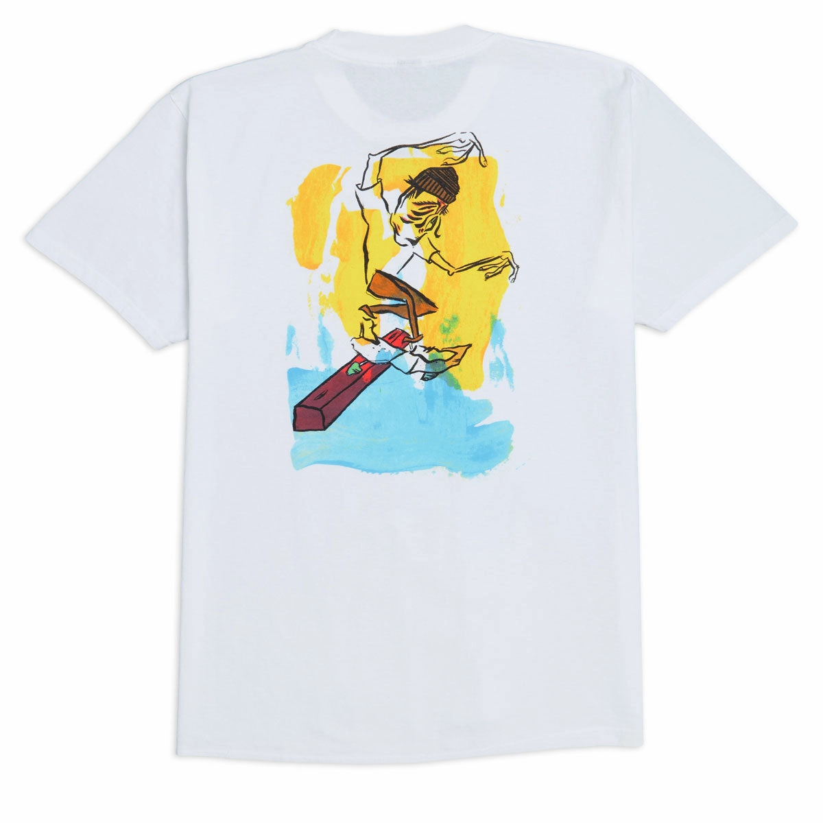 WrinkleResistant Texture Slappy Red Curb T-Shirt - White