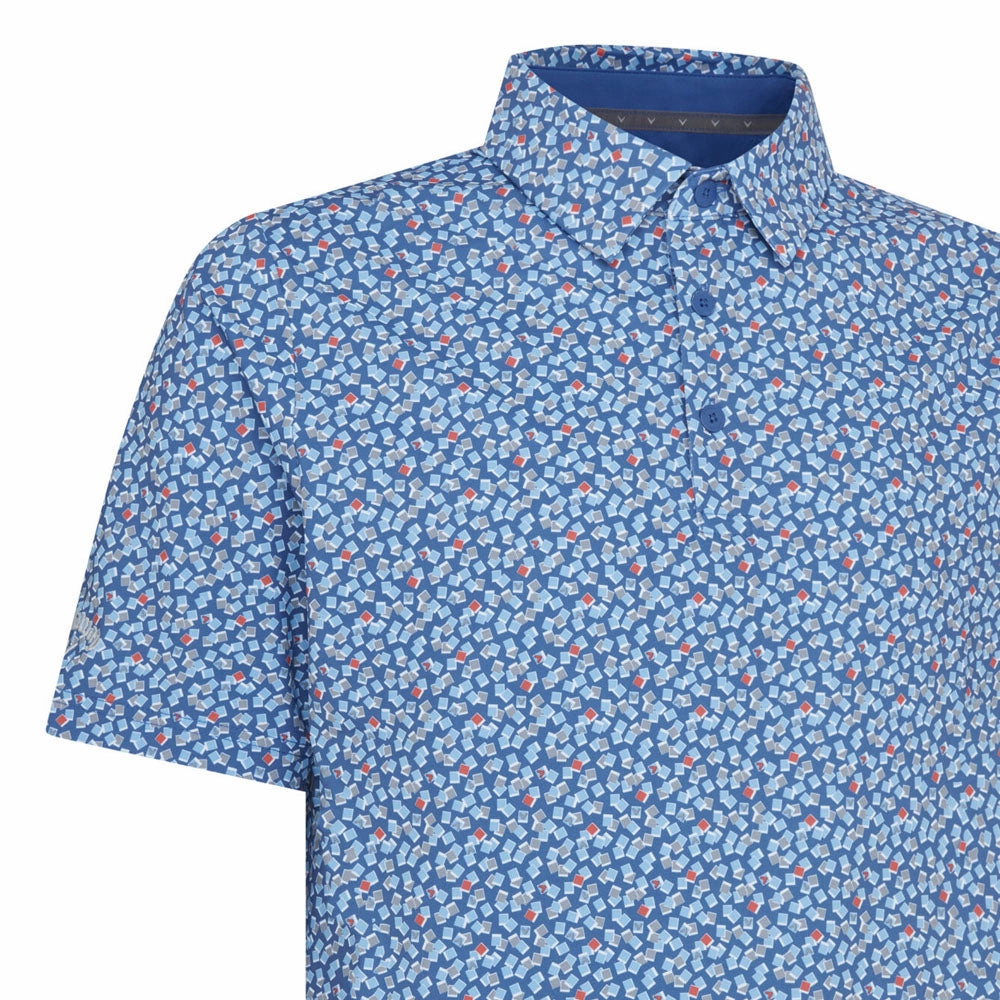 Callaway Polaroid Confetti Polo Shirt - Galaxy Blue Soft Fit Wear