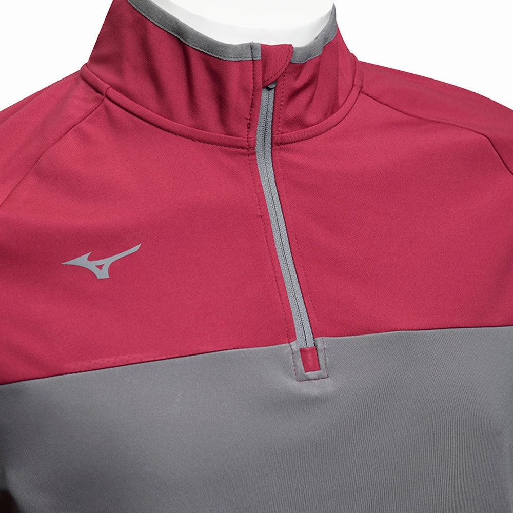 Mizuno Link 1/4 Zip Pullover - Burgundy product clip convenience fade resistance