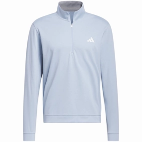 shoe accents adidas Elevated 1/4 Zip Pullover - Wonder Blue