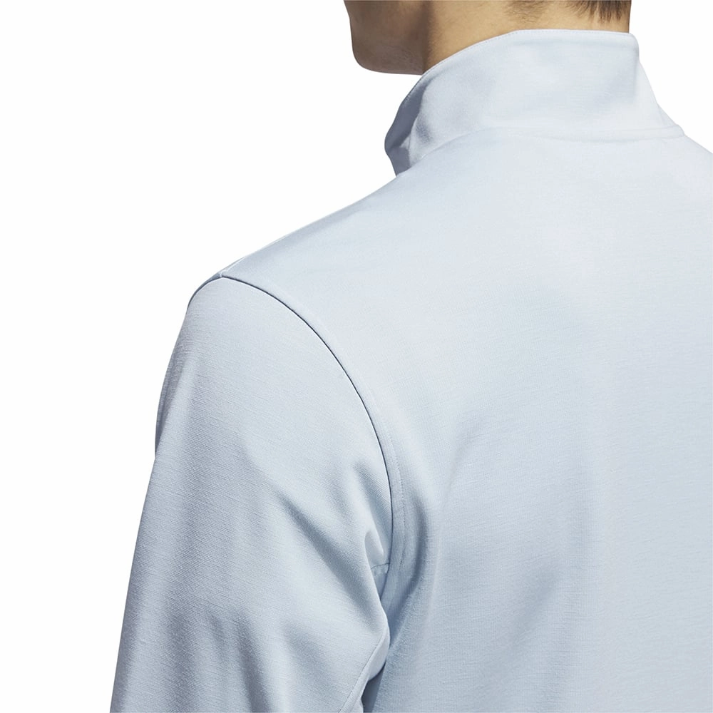 loop accents adidas Elevated 1/4 Zip Pullover - Wonder Blue