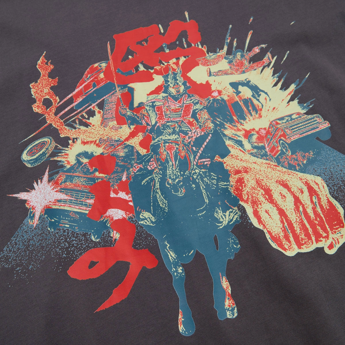 Ethically Sourced Material Evisen Nagurikomi T-Shirt - Charcoal