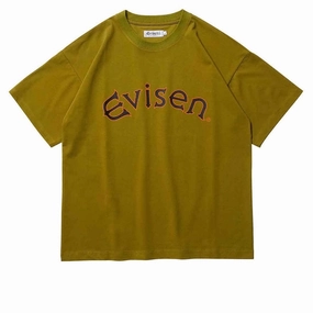 Classic Smart Evisen Round Logo Tech T-Shirt - Khaki