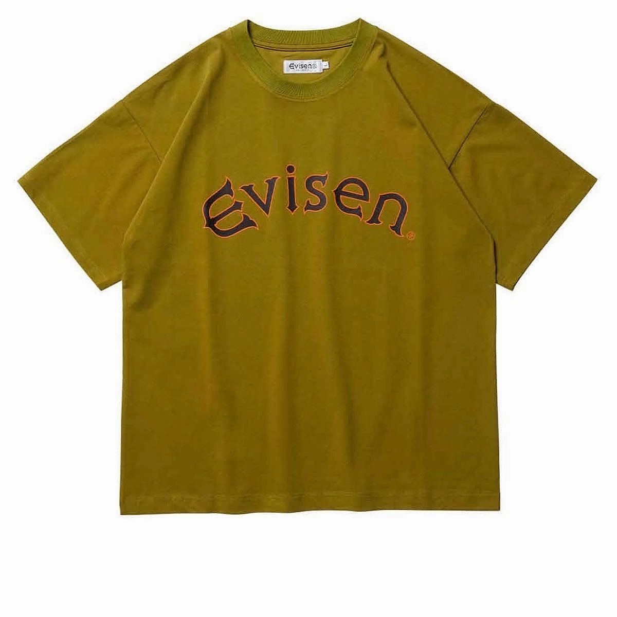 Classic Smart Evisen Round Logo Tech T-Shirt - Khaki