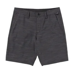 Volcom Slub Frickin Cross Shred Hybrid 20 Shorts - Black Elastic Waistband Design Secure Closure System