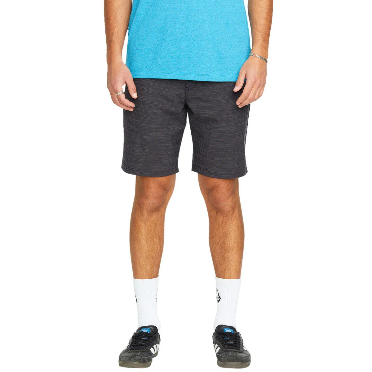 Volcom Slub Frickin Cross Shred Hybrid 20 Shorts - Black QuickReleaseBuckle ethical fashion