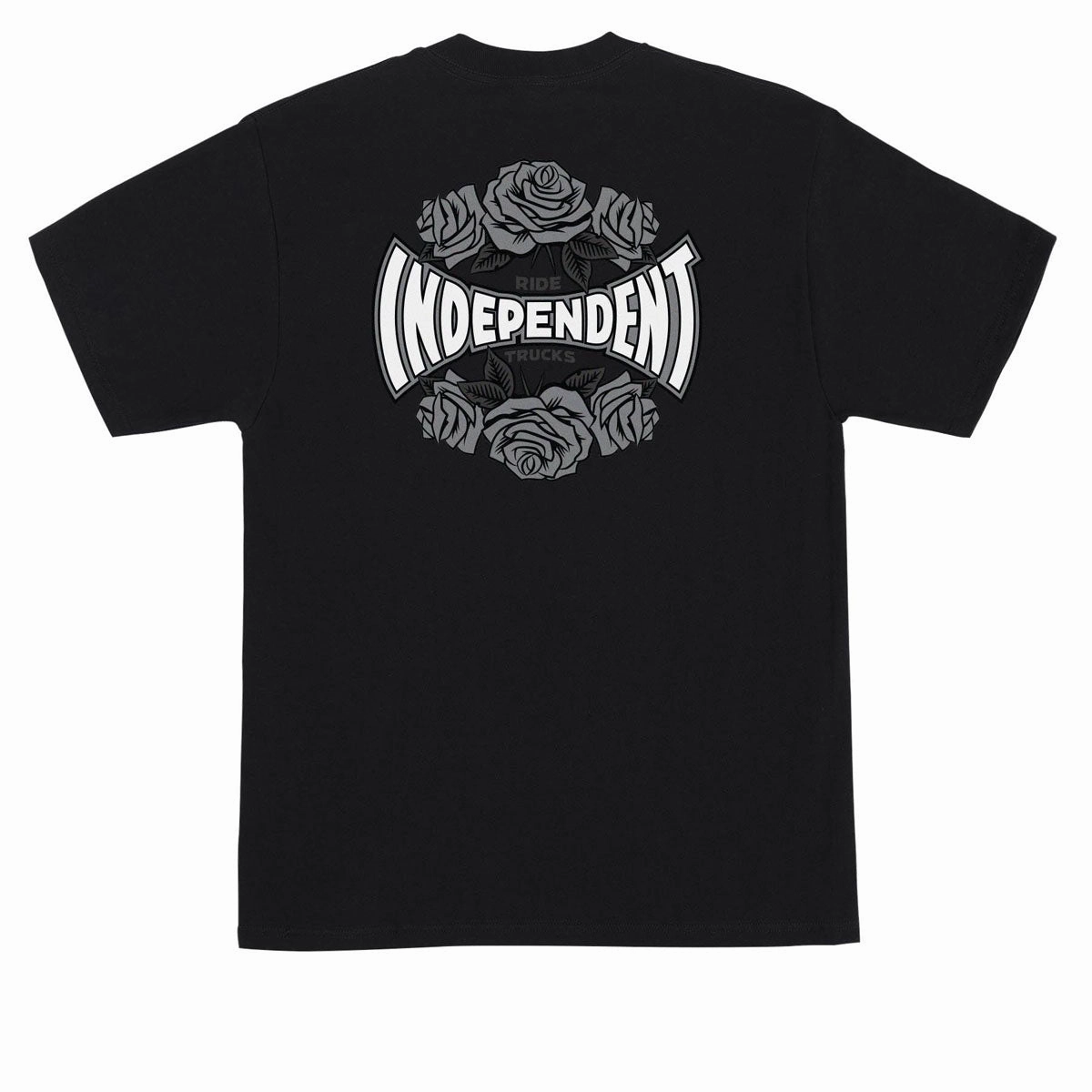 Independent Rose Span T-Shirt - Black Relaxed Comfort