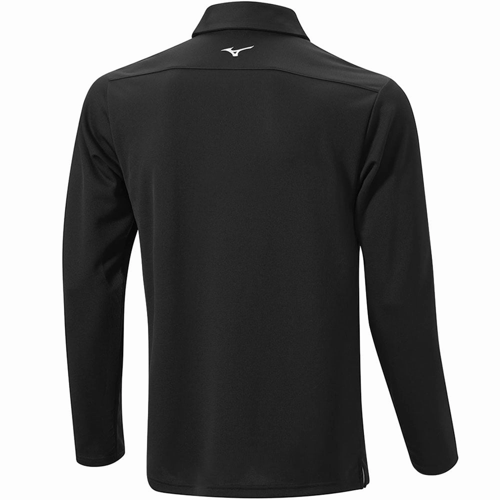 Mizuno Breath Thermo Winter Long Sleeve Polo Shirt - Black Simple and Cozy