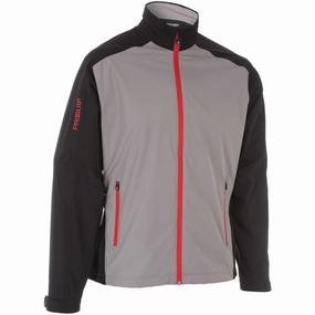 Sleek Outdoor Look Detachable Components ProQuip Aquastorm PX1 Waterproof Golf Jacket - Black/Grey