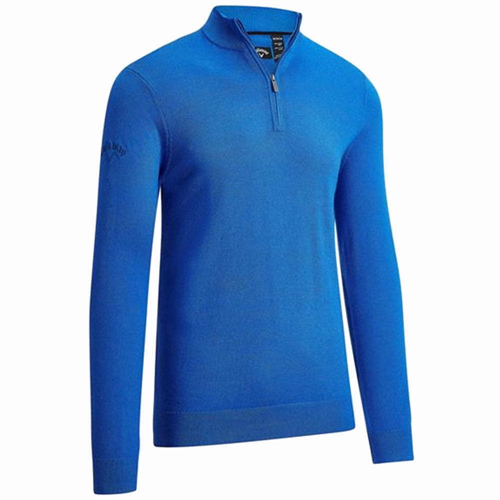 Callaway Merino Wool 1/4 Zip Pullover - Surfing Blue Yoga Friendly