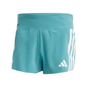 adidas Men's Adizero Running Gel Pocket Shorts in Tuquoise/Powder Teal AW25 moisture - wicking Tear Resistant Weave