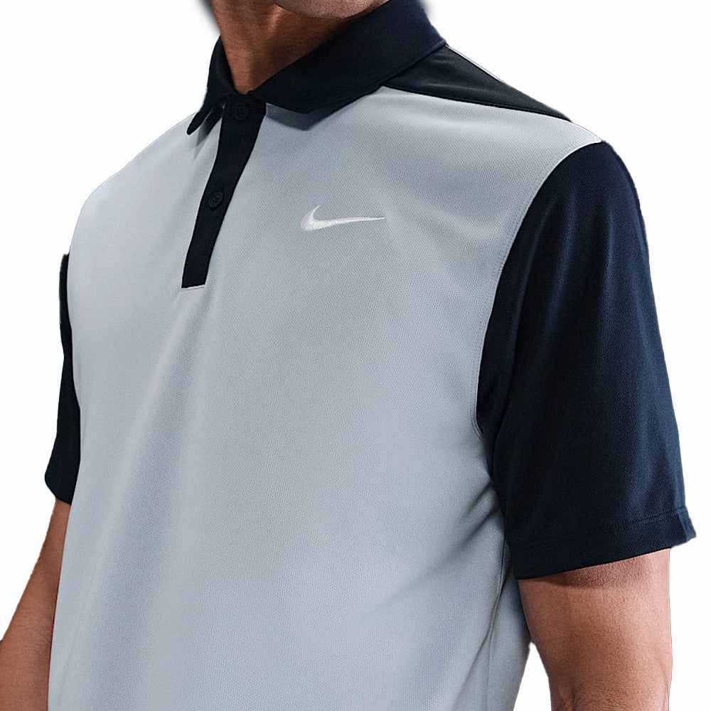 Nike Dri-Fit Victory  Polo Shirt - Lt Armory Blue/Obridian/White futuristic Layered Neckline