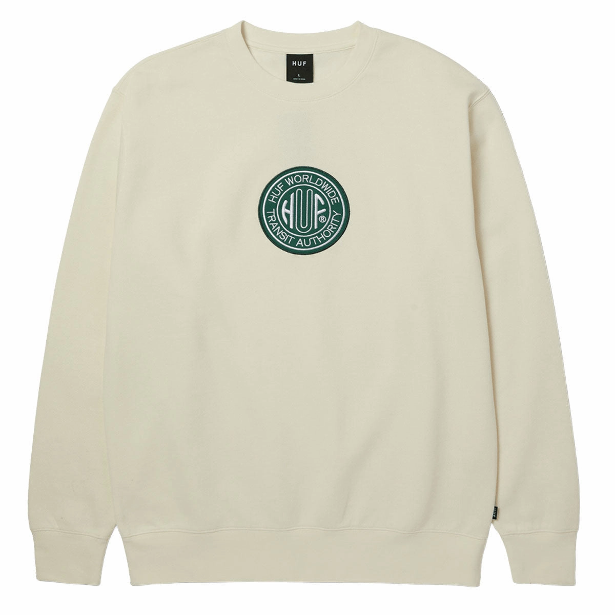 HUF Transit Authority Crew Sweatshirt - Bleach Ladybug like