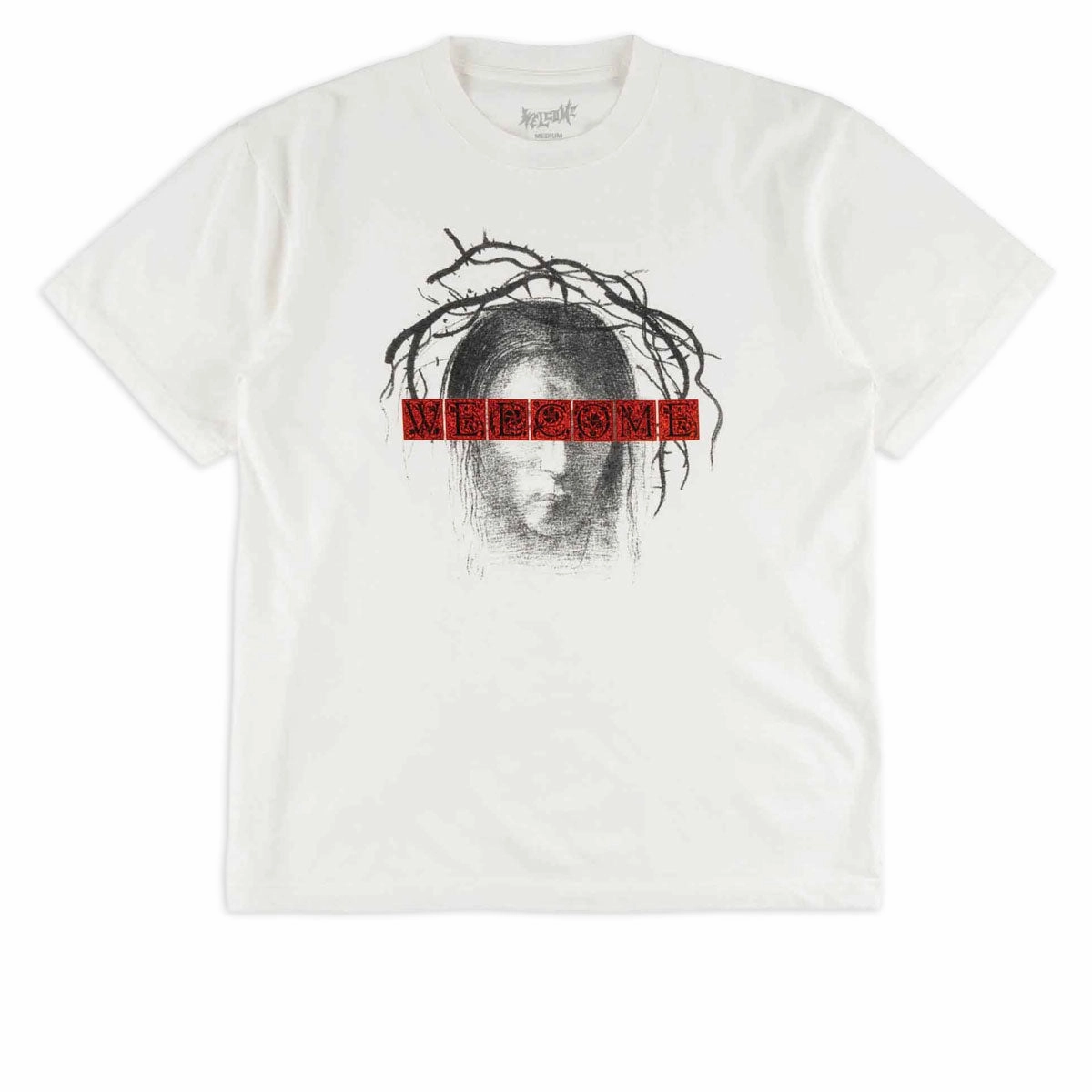 SeamlessSidePanels Welcome Redacted T-Shirt - White