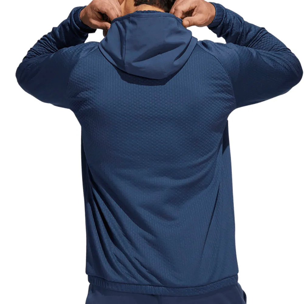 adidas Fleece Anorak - Crew Navy Seamless Shoulder Construction Breathable mesh lining