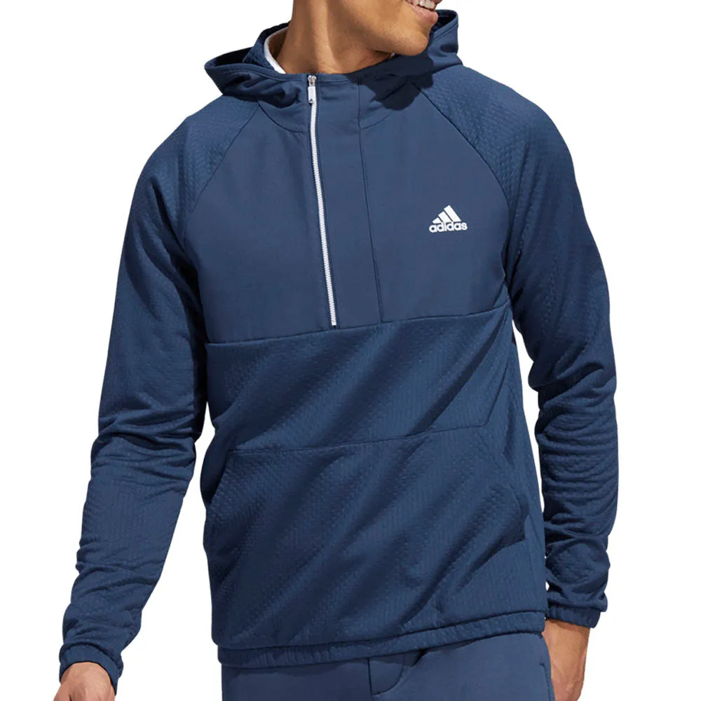 Shock Absorbent Padding Odor Control Finish adidas Fleece Anorak - Crew Navy