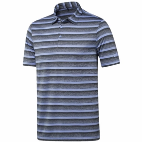 Relaxed Look Luxurious adidas Two-Colour Stripe Polo Shirt - Black/Blue Spark