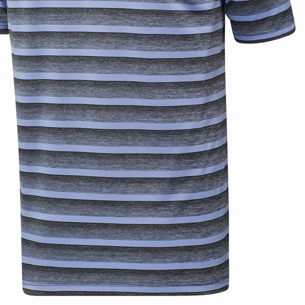 Moisture wicking Fit For All adidas Two-Colour Stripe Polo Shirt - Black/Blue Spark