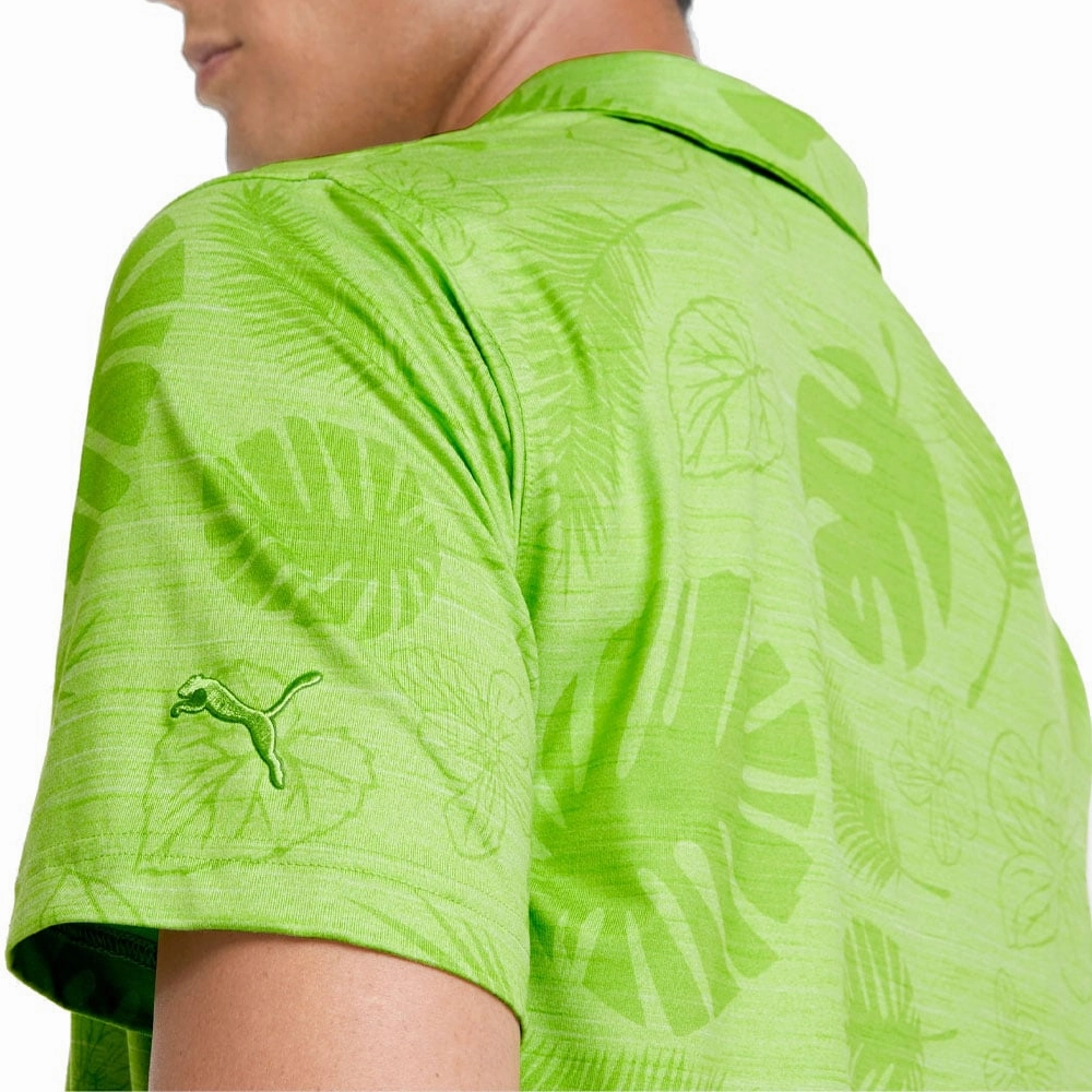 Value for Money Puma Cloudspun Leaves n' Flowers Polo Shirt - Greenery Heather