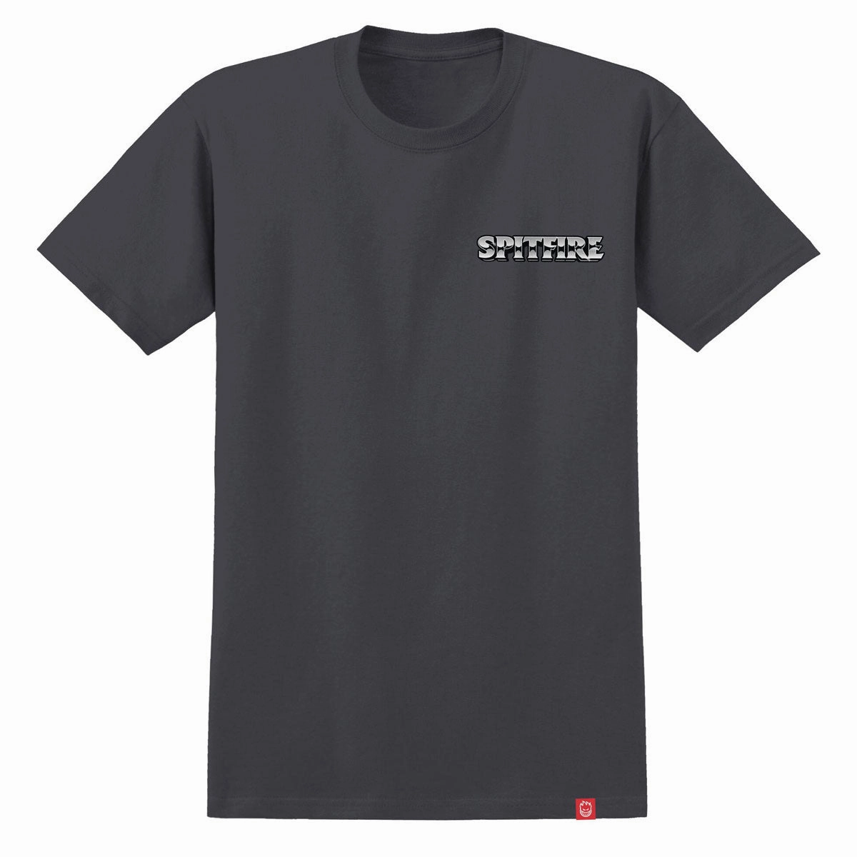 Trendy Casual Wear Spitfire Burnout T-Shirt - Charcoal/Multi Color Print