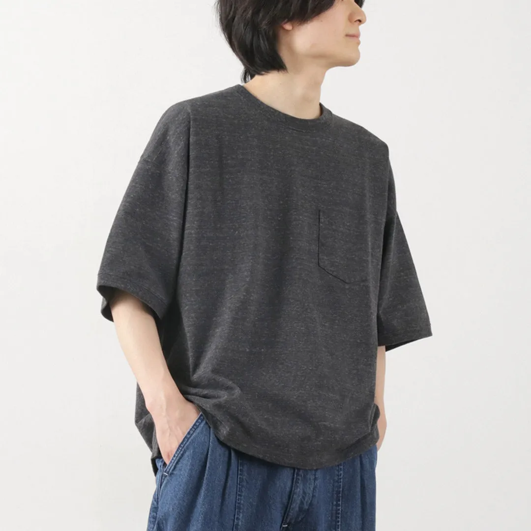 REMI RELIEF / Melange Jersey Short Sleeve Pocket T-shirt Job Interview Summer Style