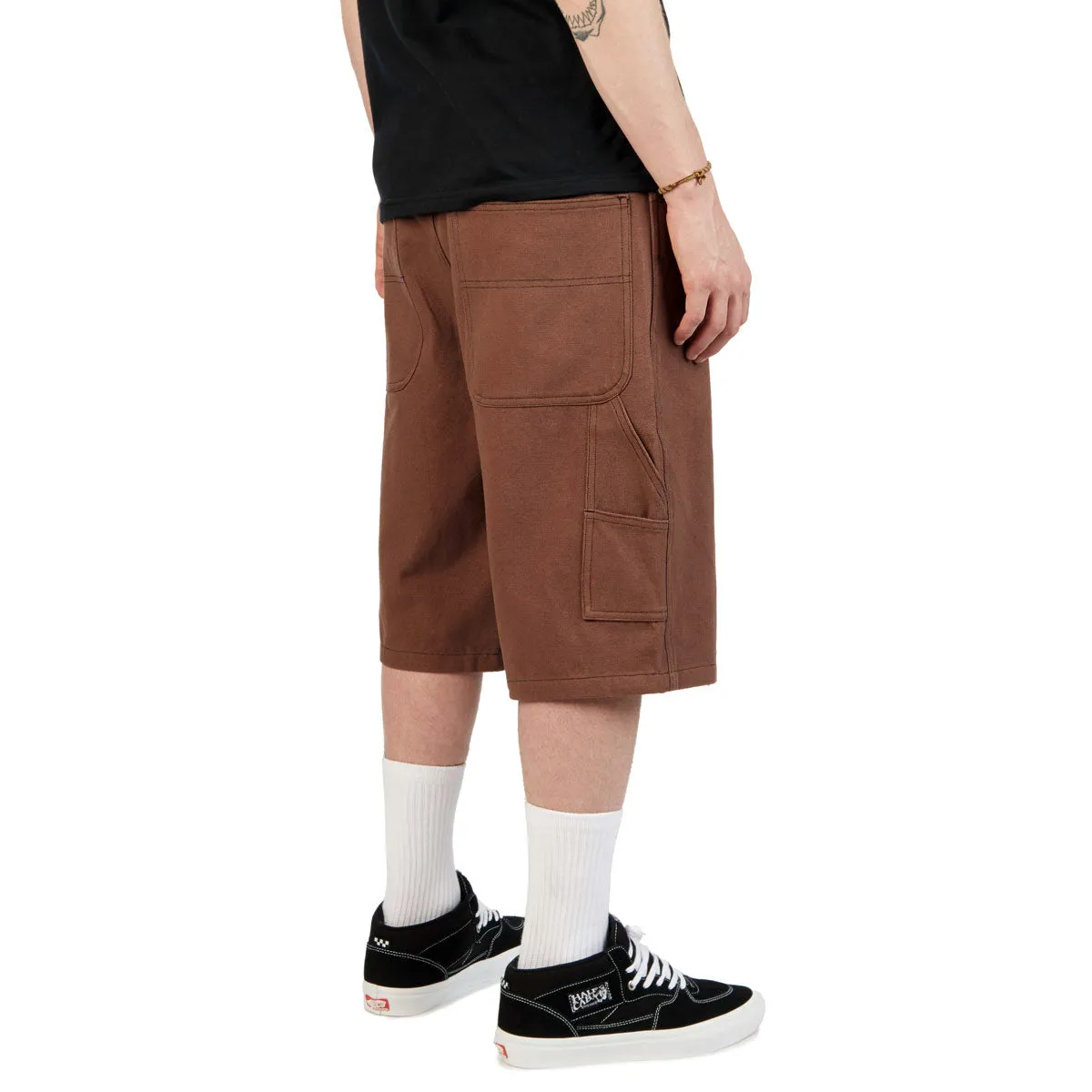 Subtle Charm CCS Hammer Loop Canvas Shorts - Brown/Black
