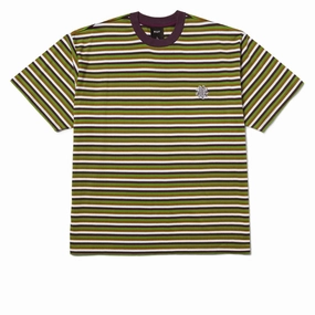 HUF Apollo Striped Knit Boxy T-Shirt - Green Value for Money Adult sophistication