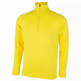 Linen shiny accents Galvin Green Drake INSULA Pullover - Yellow