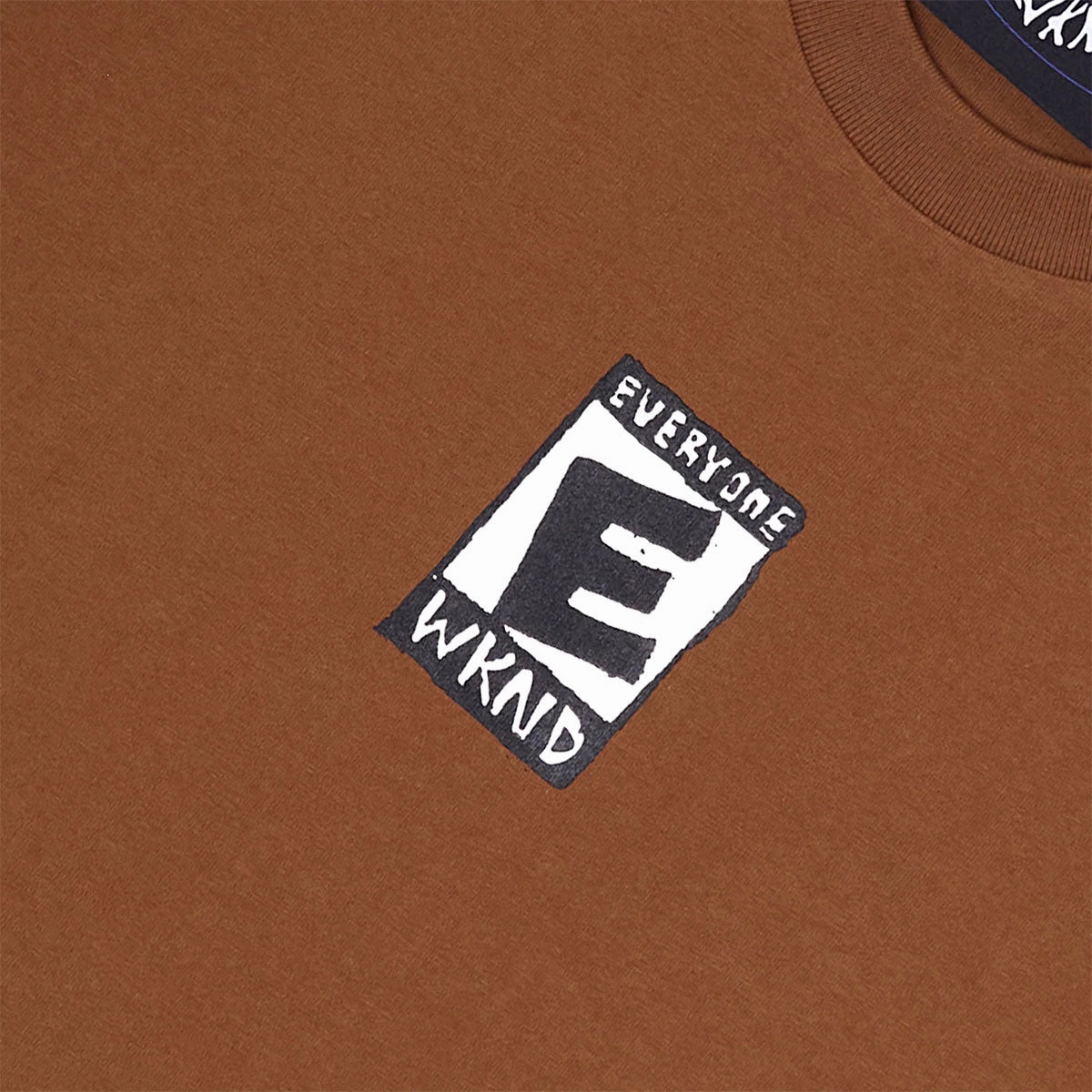 WKND E Is For Everyone T-Shirt - Brown Geometric precision