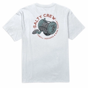 Classic Design Salty Crew Reel Good T-Shirt - White