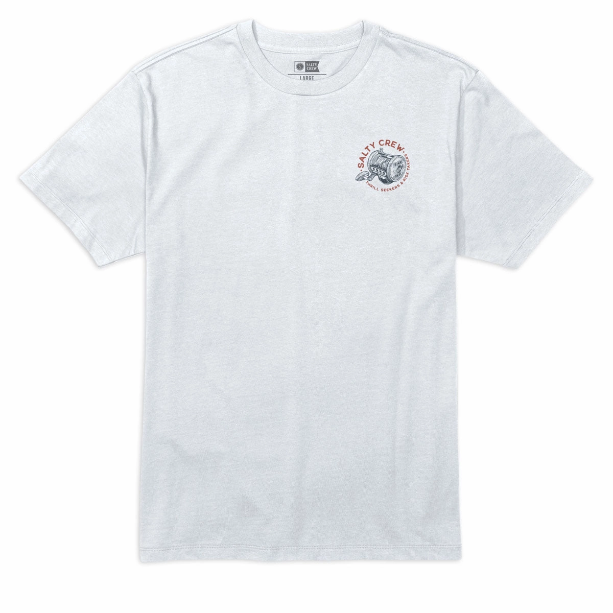 Salty Crew Reel Good T-Shirt - White Versatile Fit Tagless Comfort