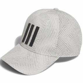 adidas Tour 3 Stripe Cap - Silver Pebble Graduation Day Look