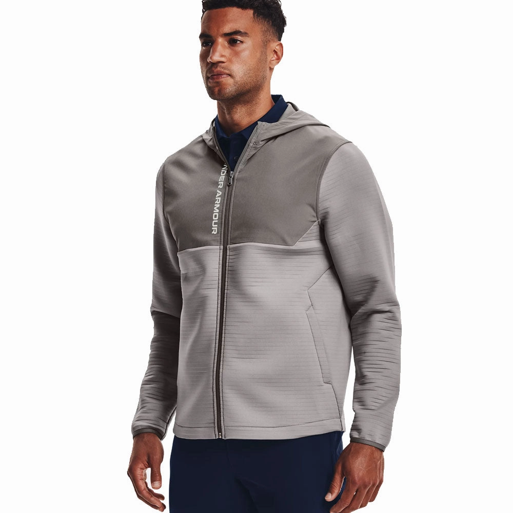 Non Restrictive Cut Under Armour Storm Daytona Full Zip Hoodie - Grey Wolf/Concrete