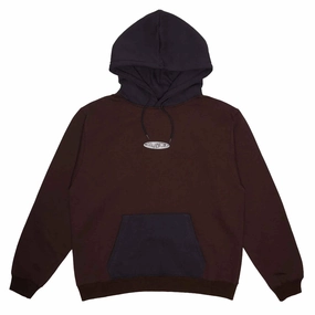 WKND Two Tone Hoodie - Brown/Washed Black LGBTQ  fashion Drop Shoulder Design