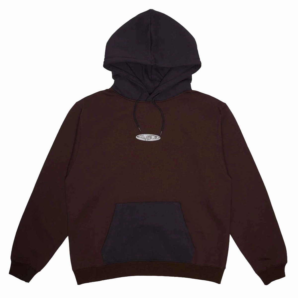 WKND Two Tone Hoodie - Brown/Washed Black LGBTQ  fashion Drop Shoulder Design