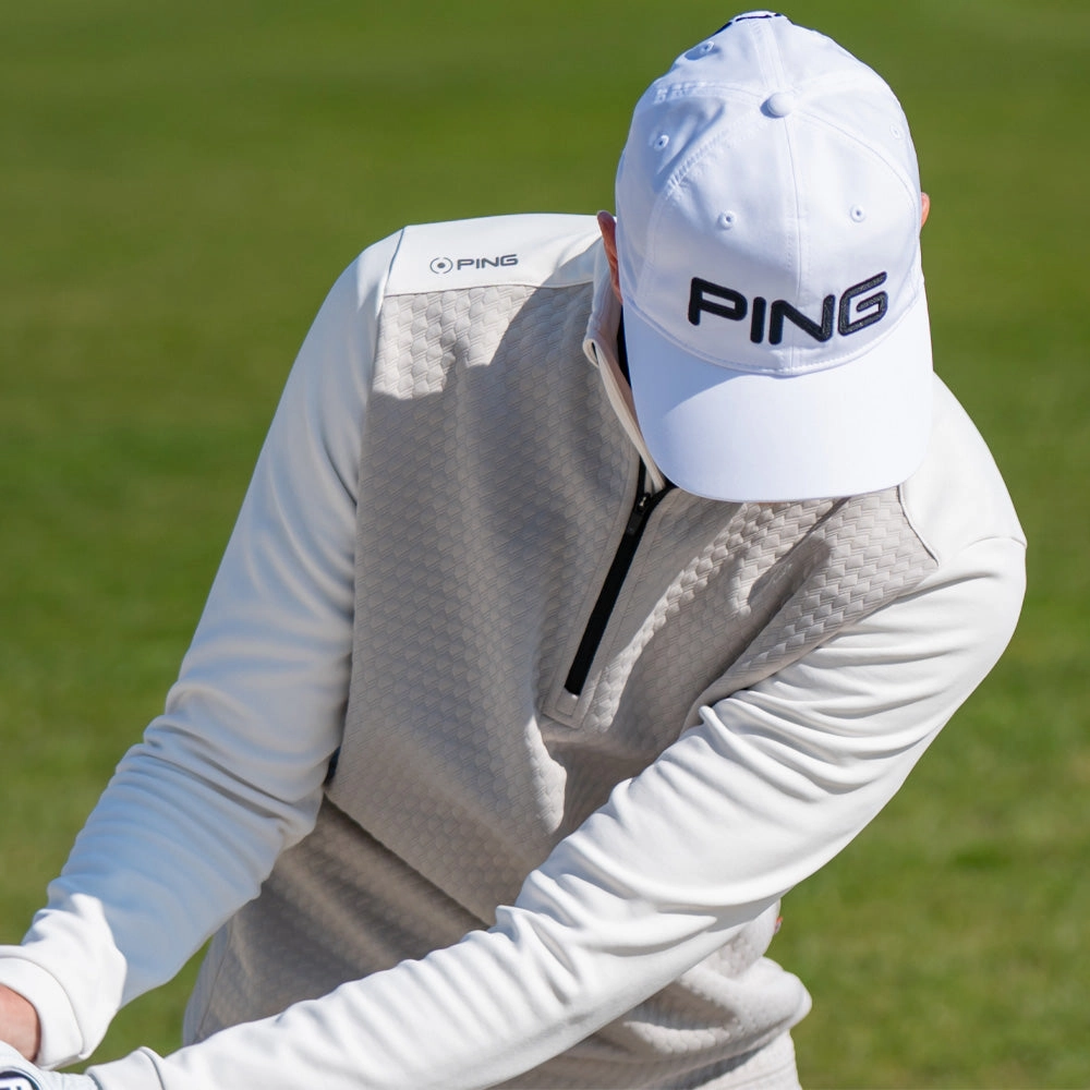 product running suitability Ping Nolan 1/4 Zip Pullover - Willow/Egret