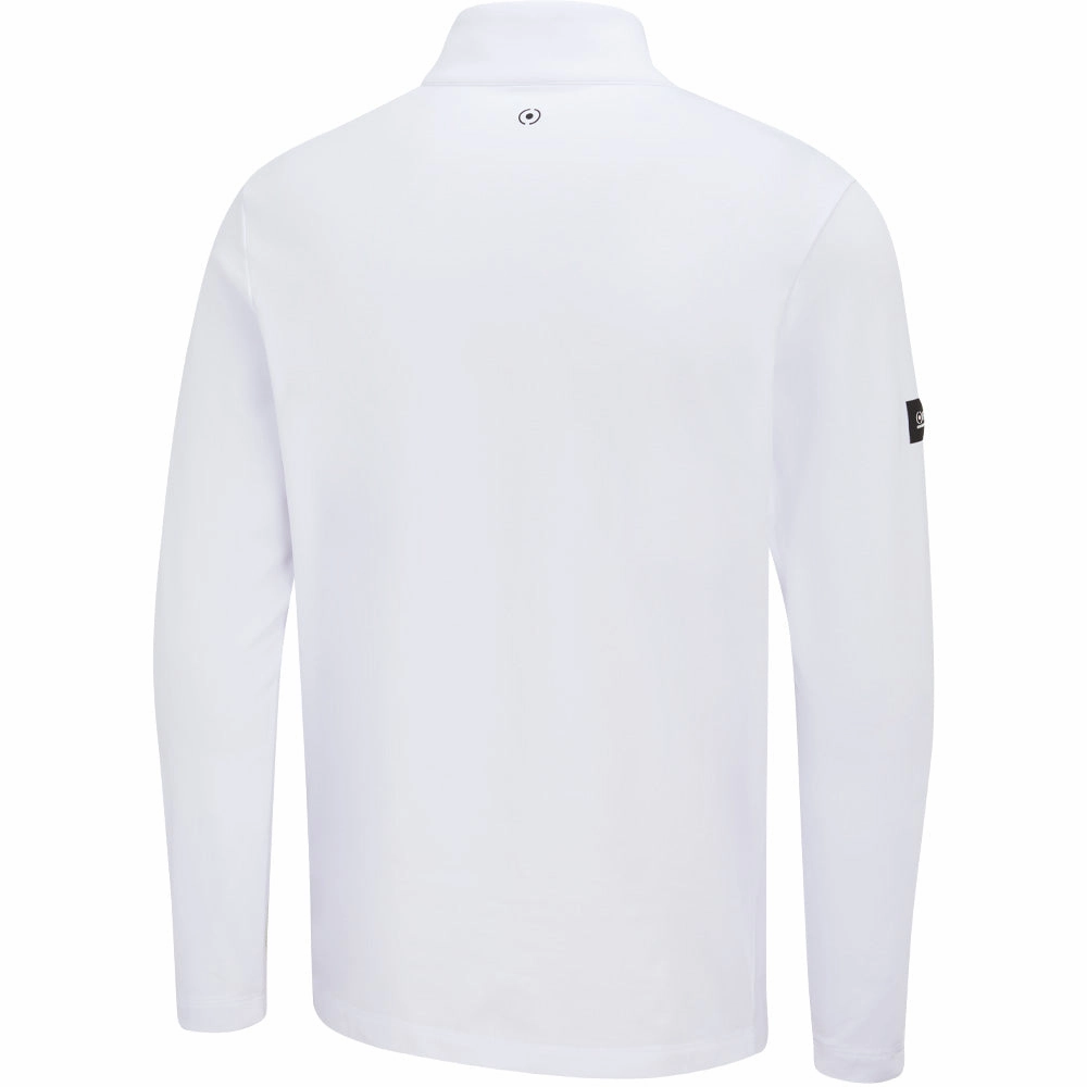 simple design Ping Keeton 1/2 Zip Mid Layer  - White/Pearl Grey