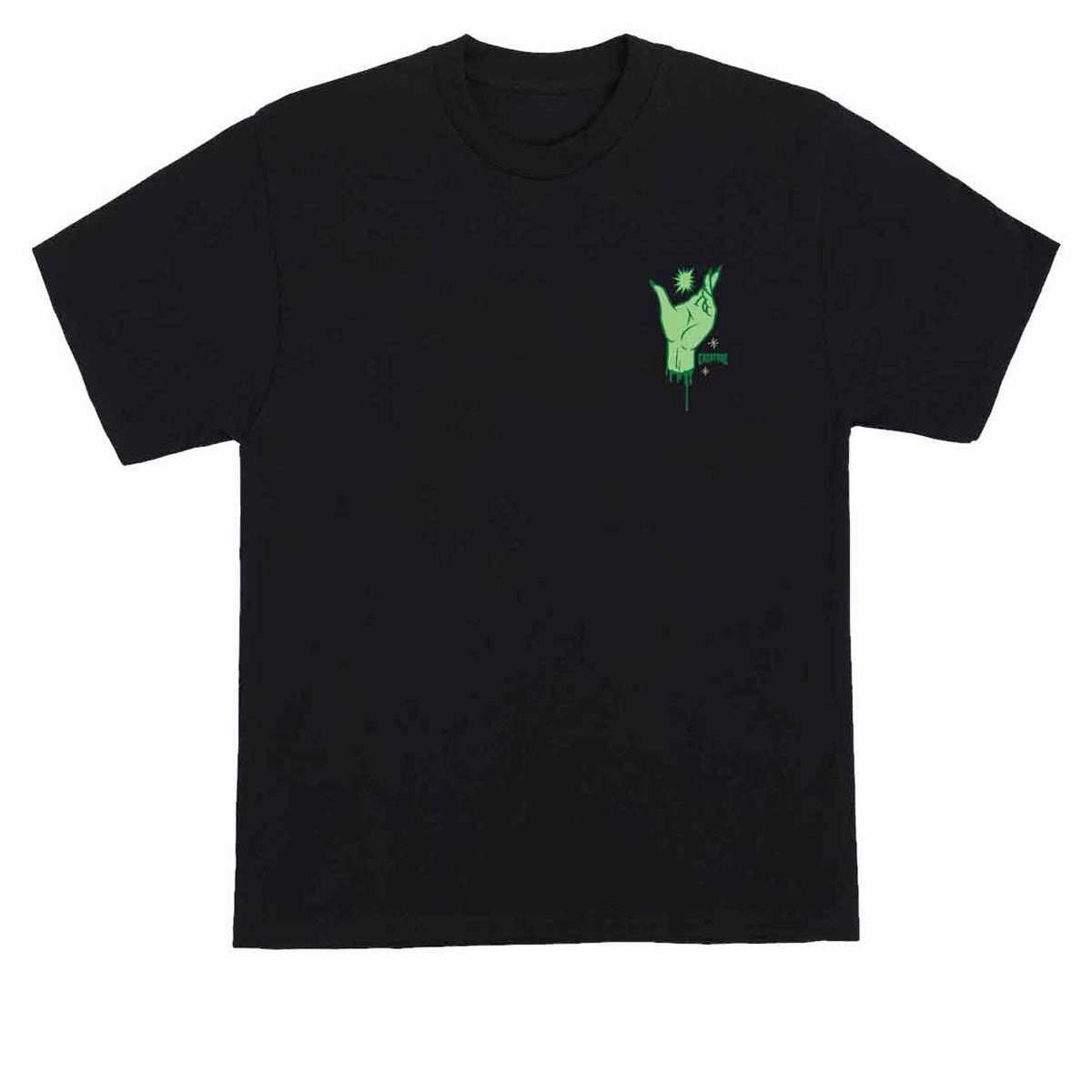 sequined details Fashion Essential Creature Meat Grinder T-Shirt - Black
