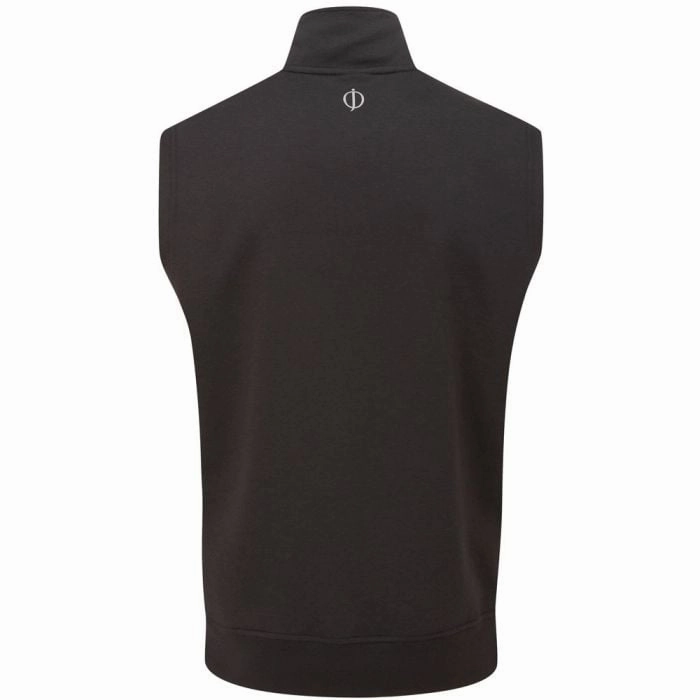 Warm product duck cloth ruggedness Oscar Jacobson Hawkes 1/4 Zip Sleeveless Pullover - Black
